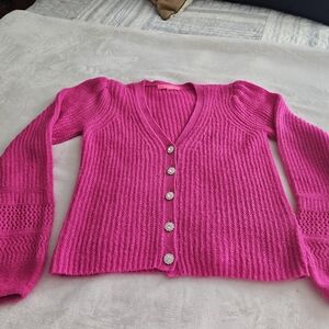 Lilly Pulitzer Fuchsia Button-Up Cardigan